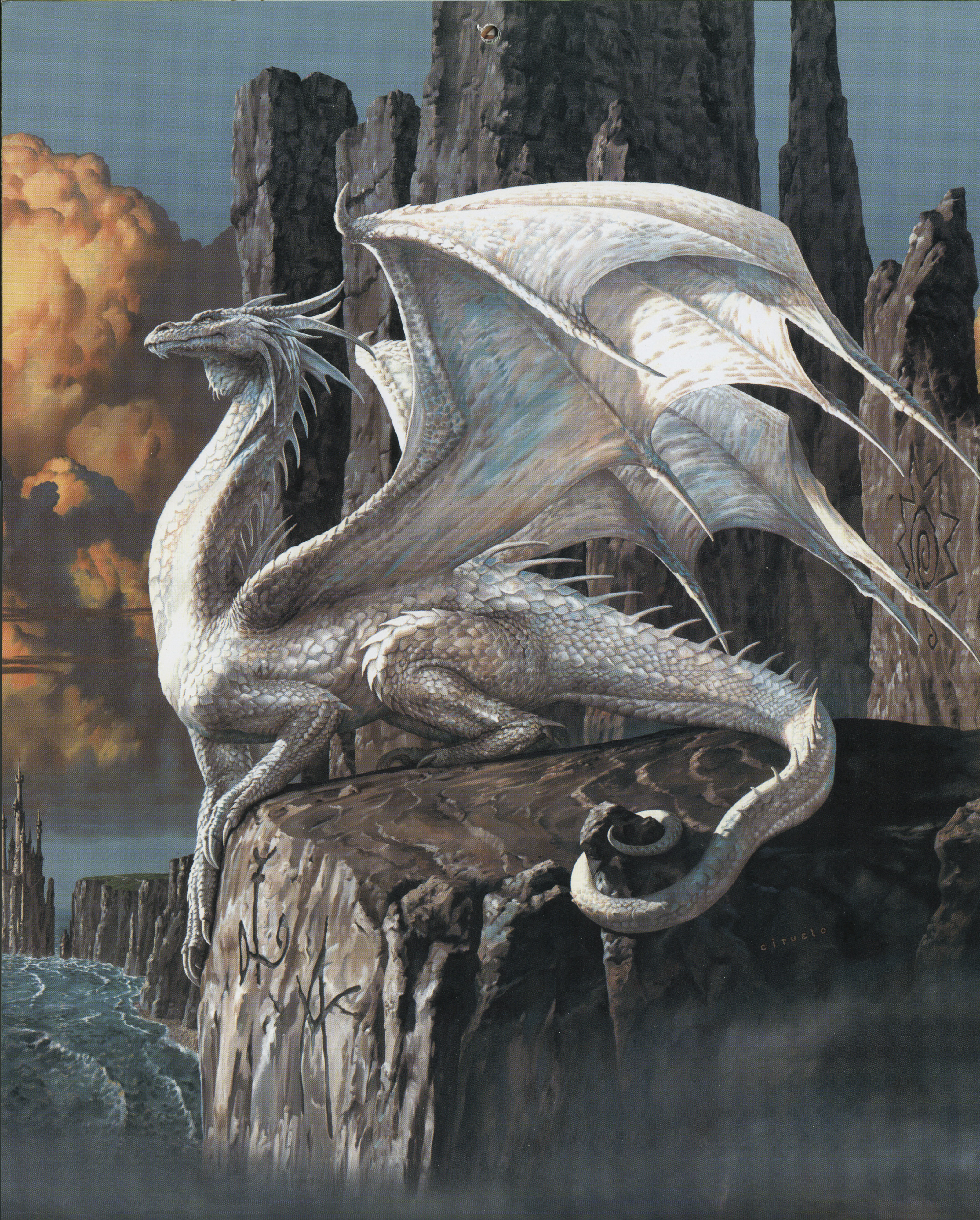 dragons, fantasy art, Ciruelo - desktop wallpaper