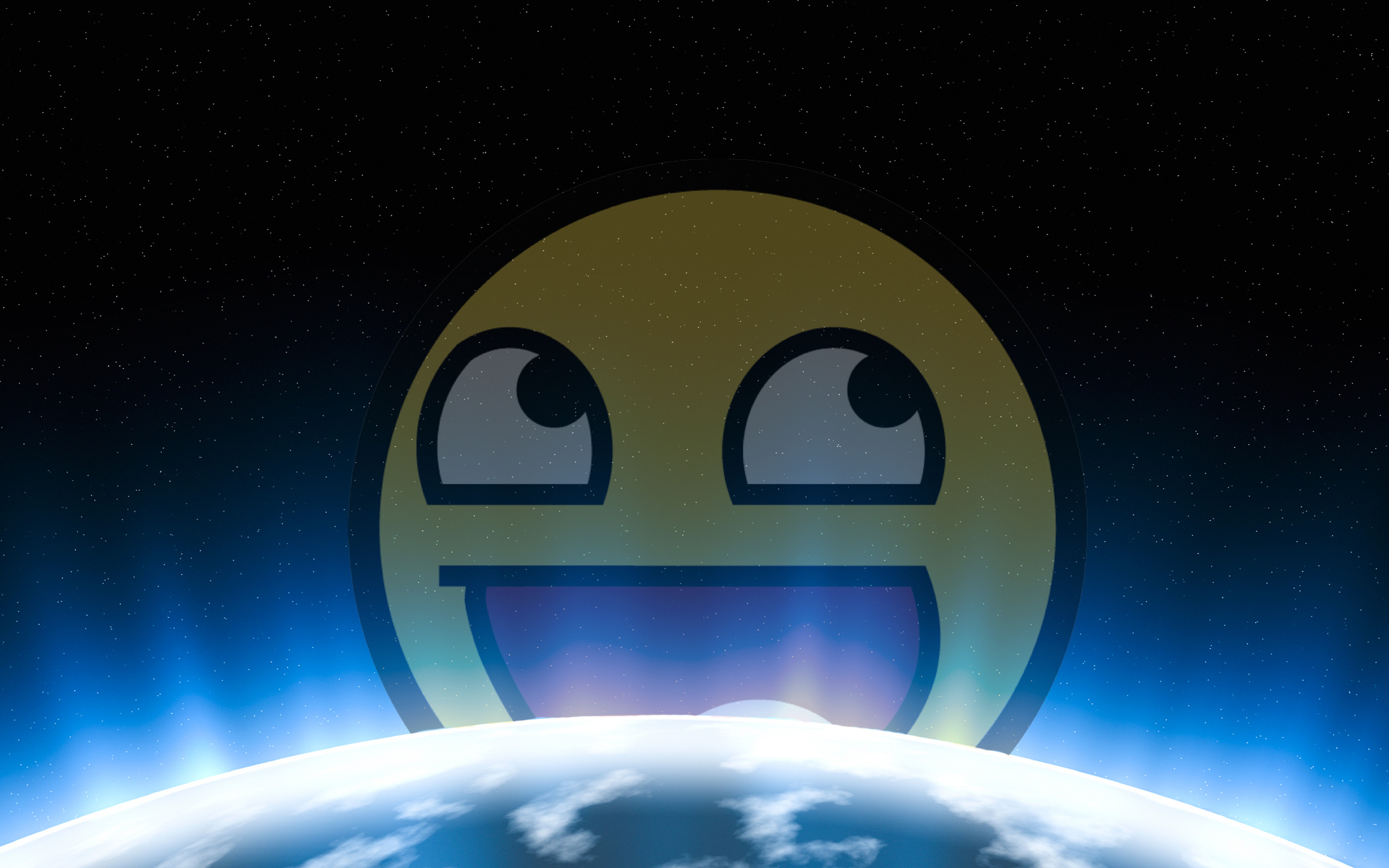 outer space, planets, Awesome Face - desktop wallpaper