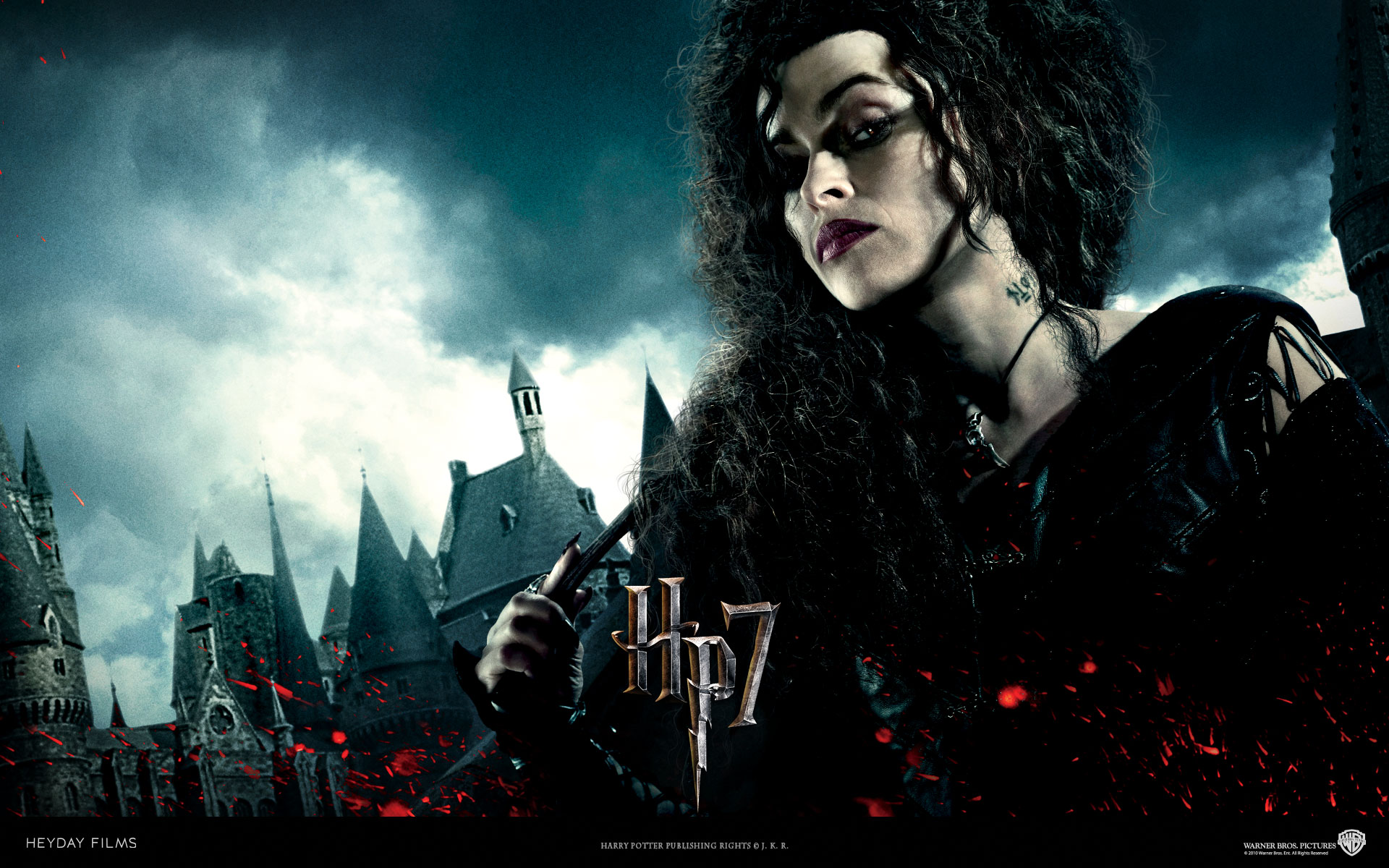 actress, Harry Potter, Helena Bonham Carter, Harry Potter and the Deathly Hallows, Bellatrix Lestrange, Death Eaters - desktop wallpaper