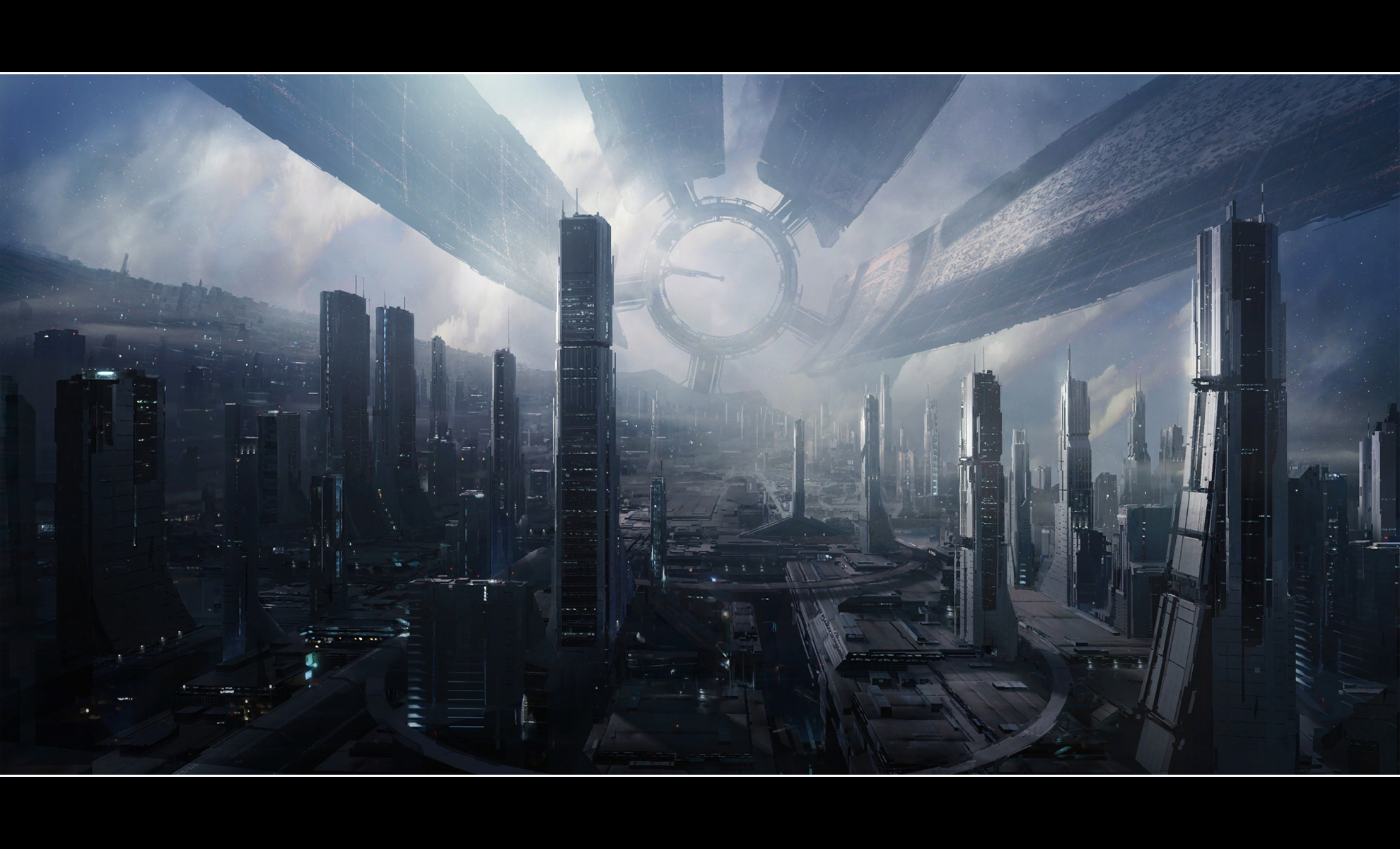 cityscapes, futuristic, Mass Effect, buildings, Mass Effect 2, Mass Effect 3 - desktop wallpaper