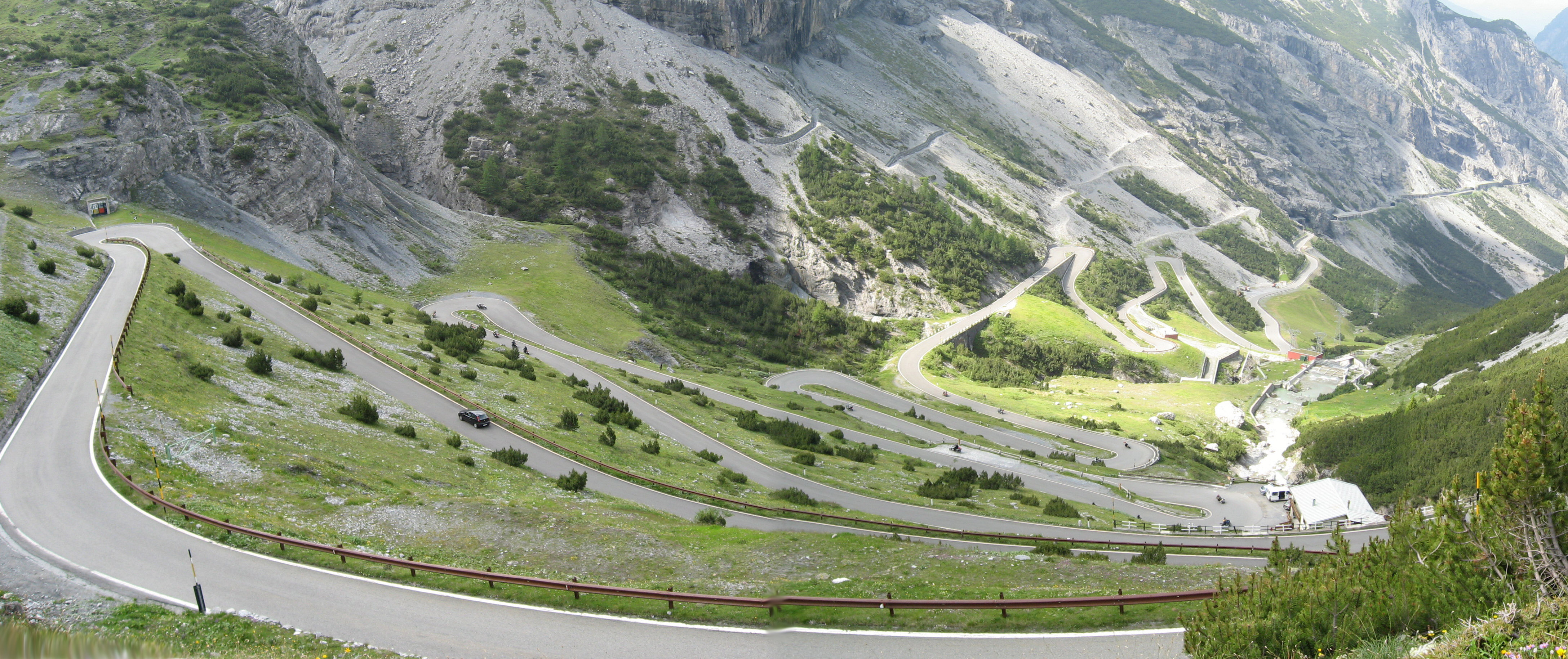 mountains, nature, valleys, Italy, roads, Stelvio Pass - desktop wallpaper