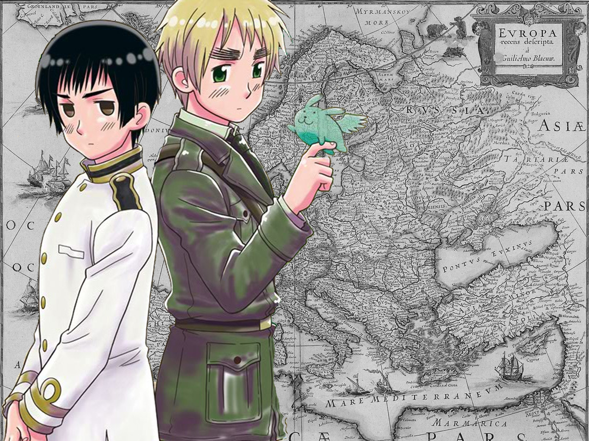 Japan, England, maps, anime, Axis Powers Hetalia - desktop wallpaper