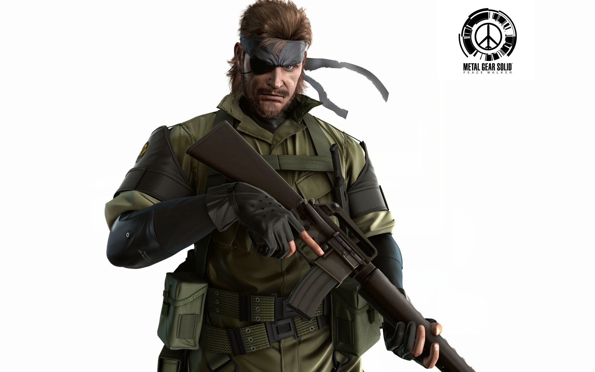 video games, Metal Gear Solid, Peace Walker, Naked Snake, white background - desktop wallpaper
