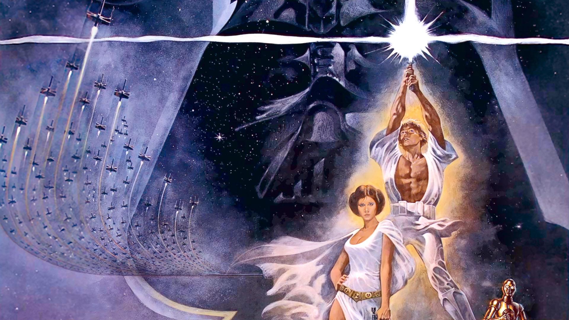 Star Wars, C3PO, Darth Vader, Luke Skywalker, Leia Organa - desktop wallpaper