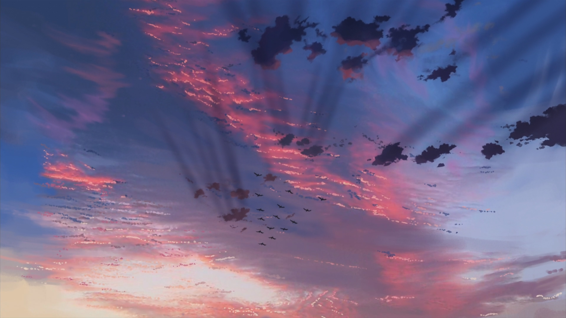 clouds, Makoto Shinkai, artwork, The Place Promised in Our Early Days, skyscapes - desktop wallpaper