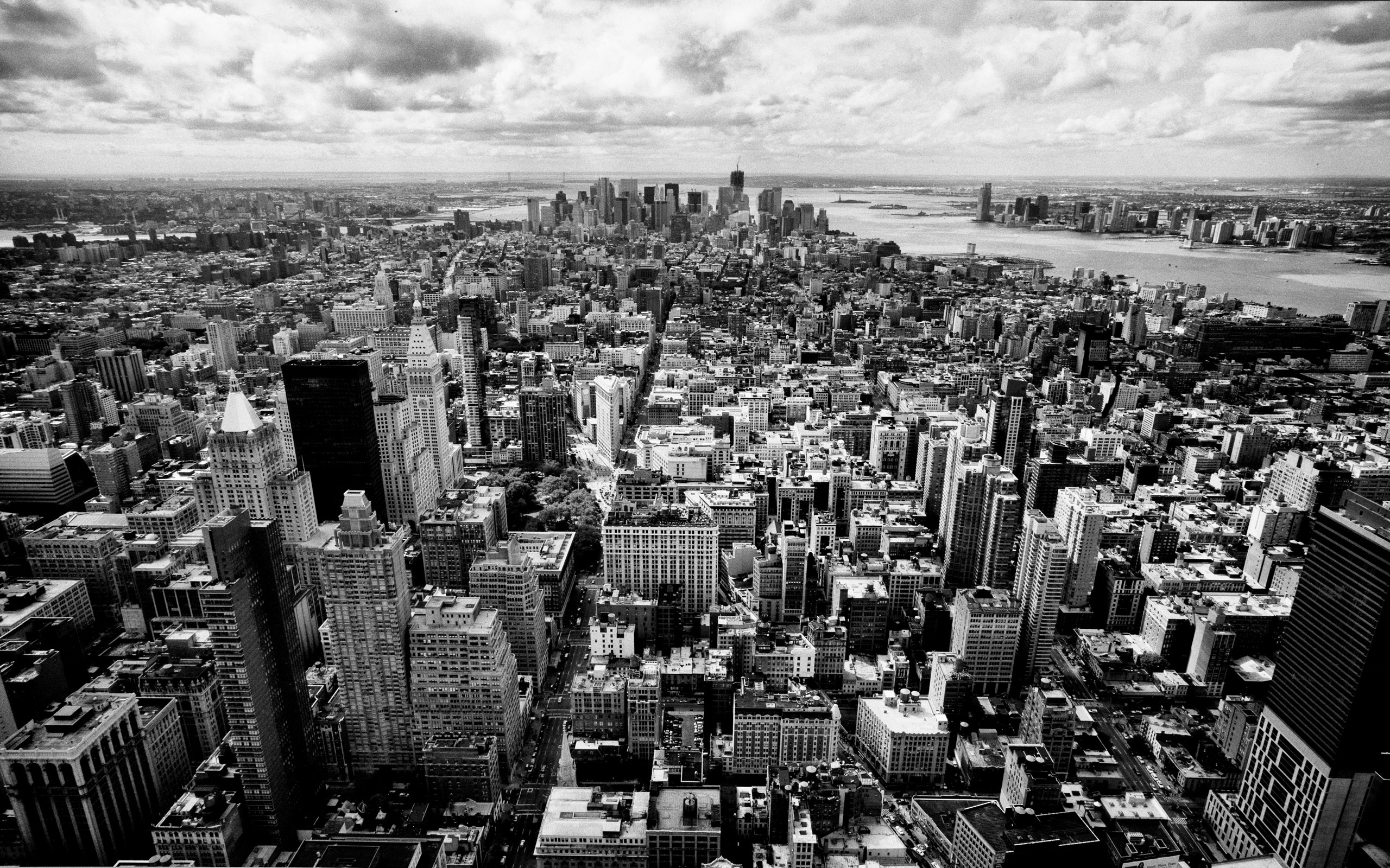 cityscapes, grayscale, skyscrapers - desktop wallpaper