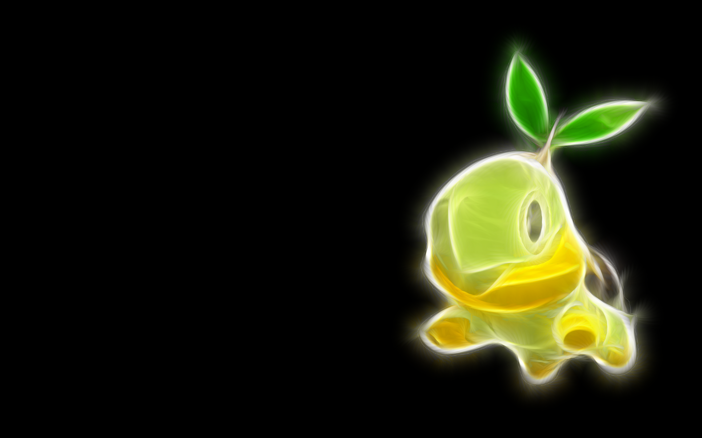 Pokemon, simple background, black background, Turtwig - desktop wallpaper