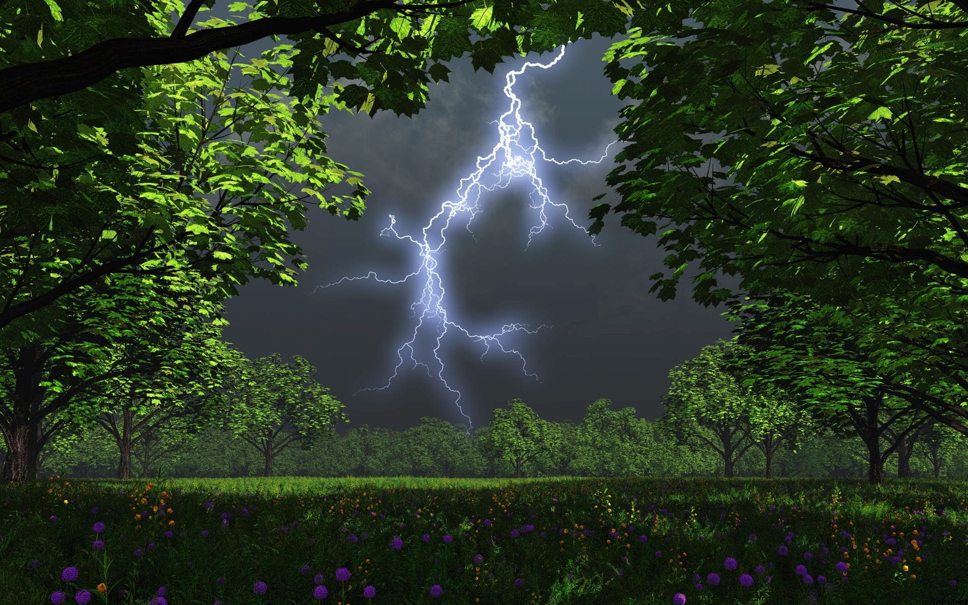 landscapes, nature, weather, lightning - desktop wallpaper