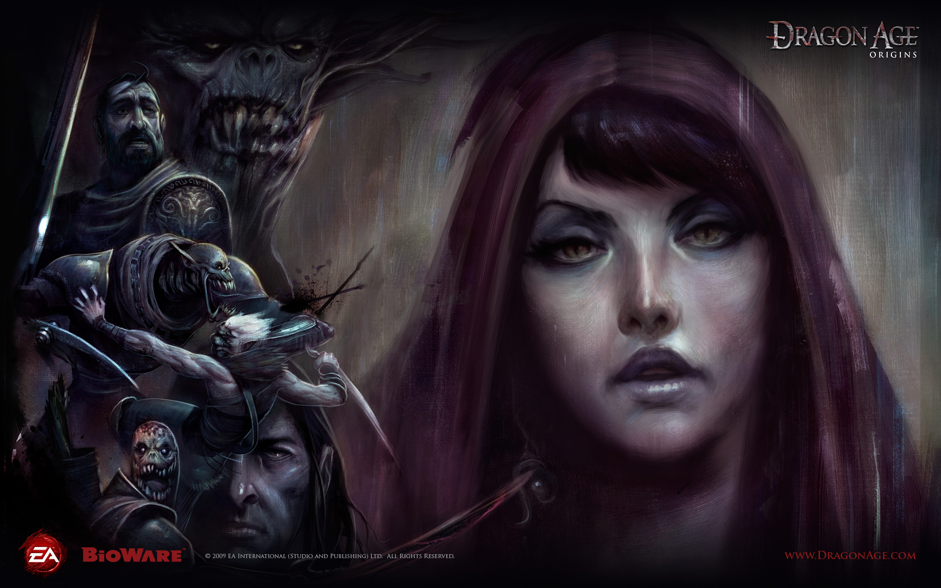 Morrigan, video games, RPG, artwork, Dragon Age Origins - desktop wallpaper