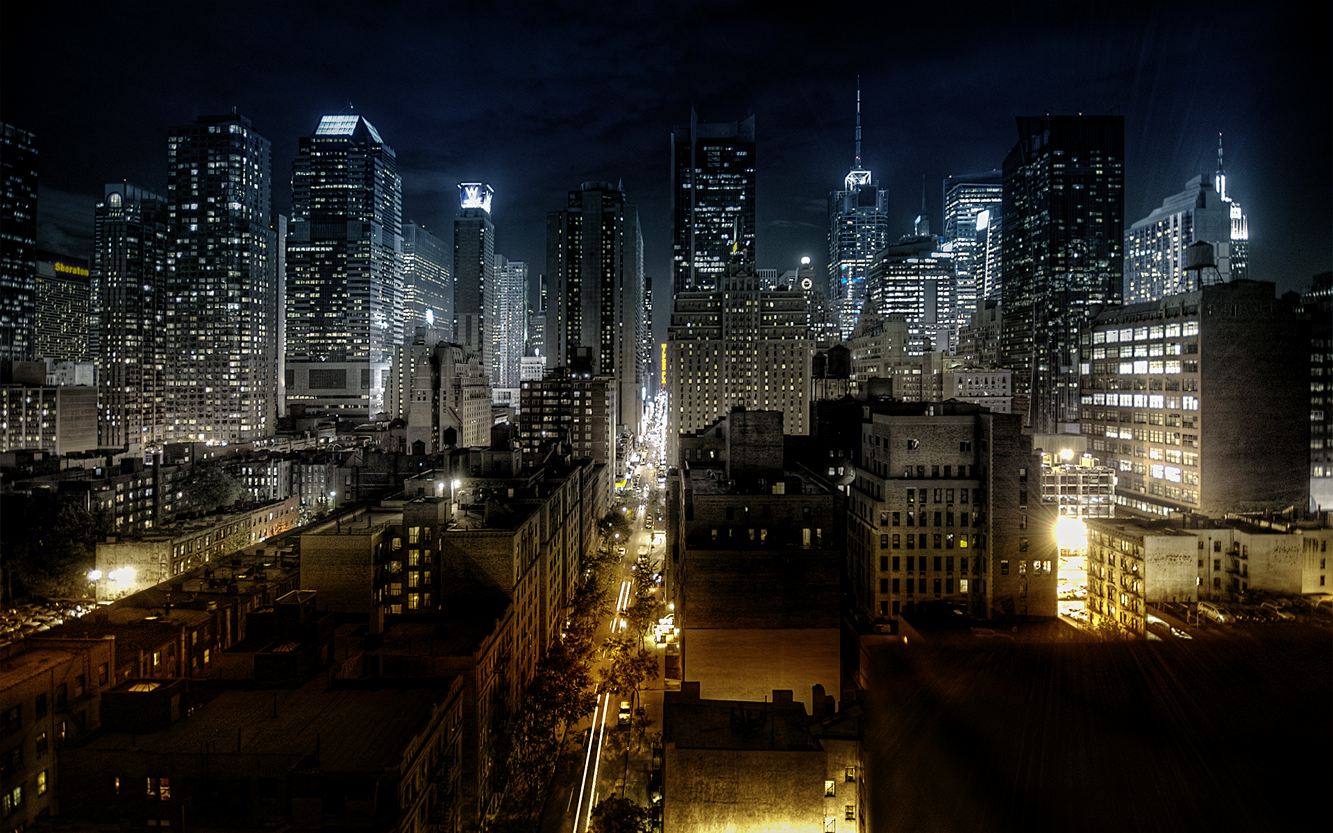 cityscapes, night, architecture, buildings - desktop wallpaper