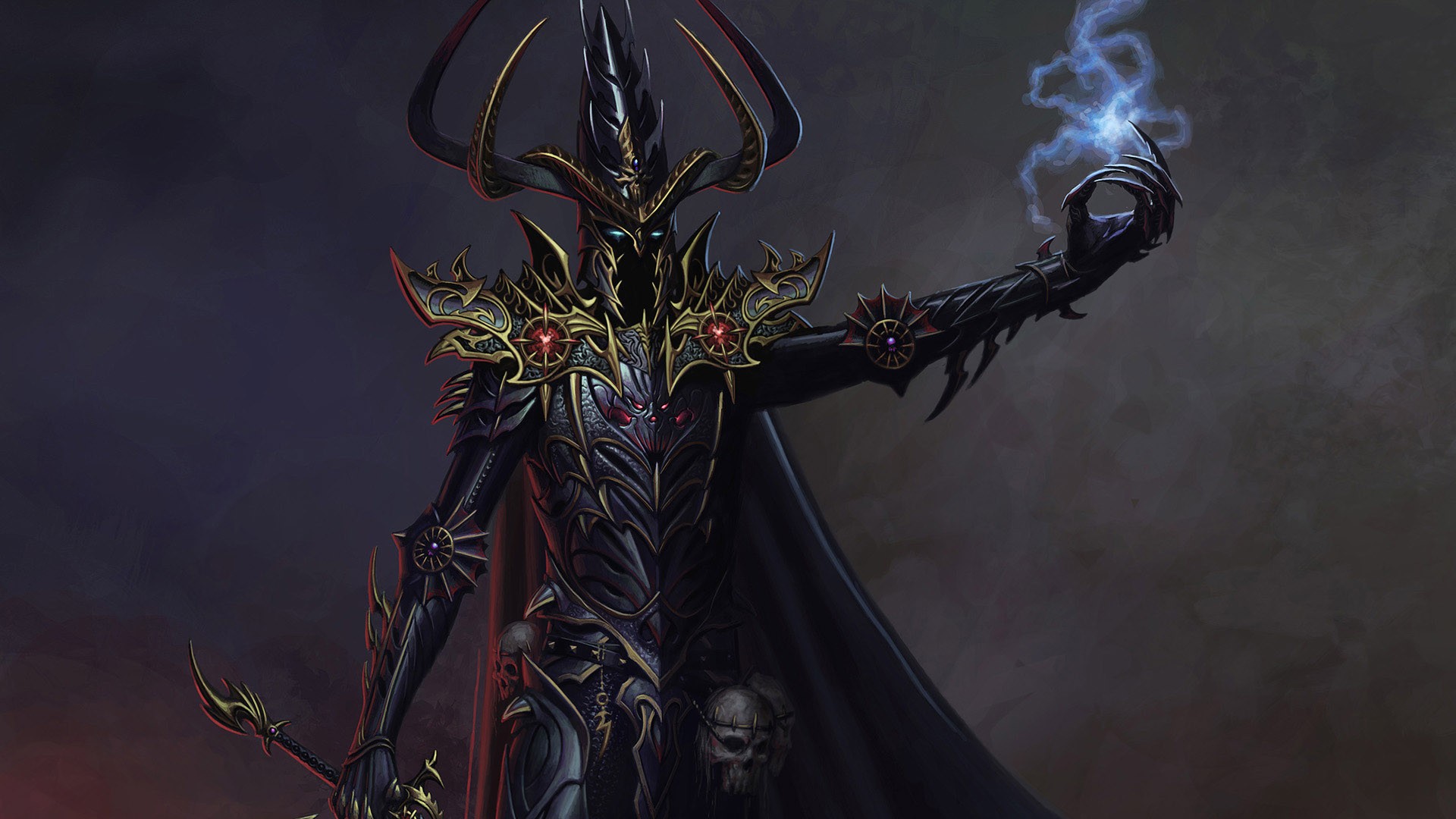 video games, Warhammer, fantasy art, armor, artwork, dark elves, malekith - desktop wallpaper