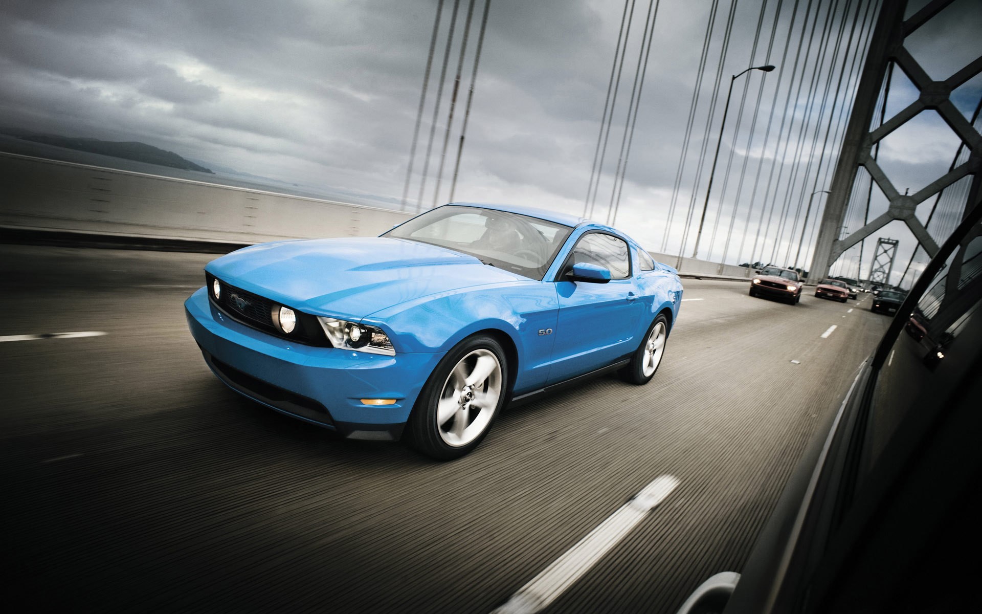 cars, bridges, vehicles, Ford Mustang - desktop wallpaper