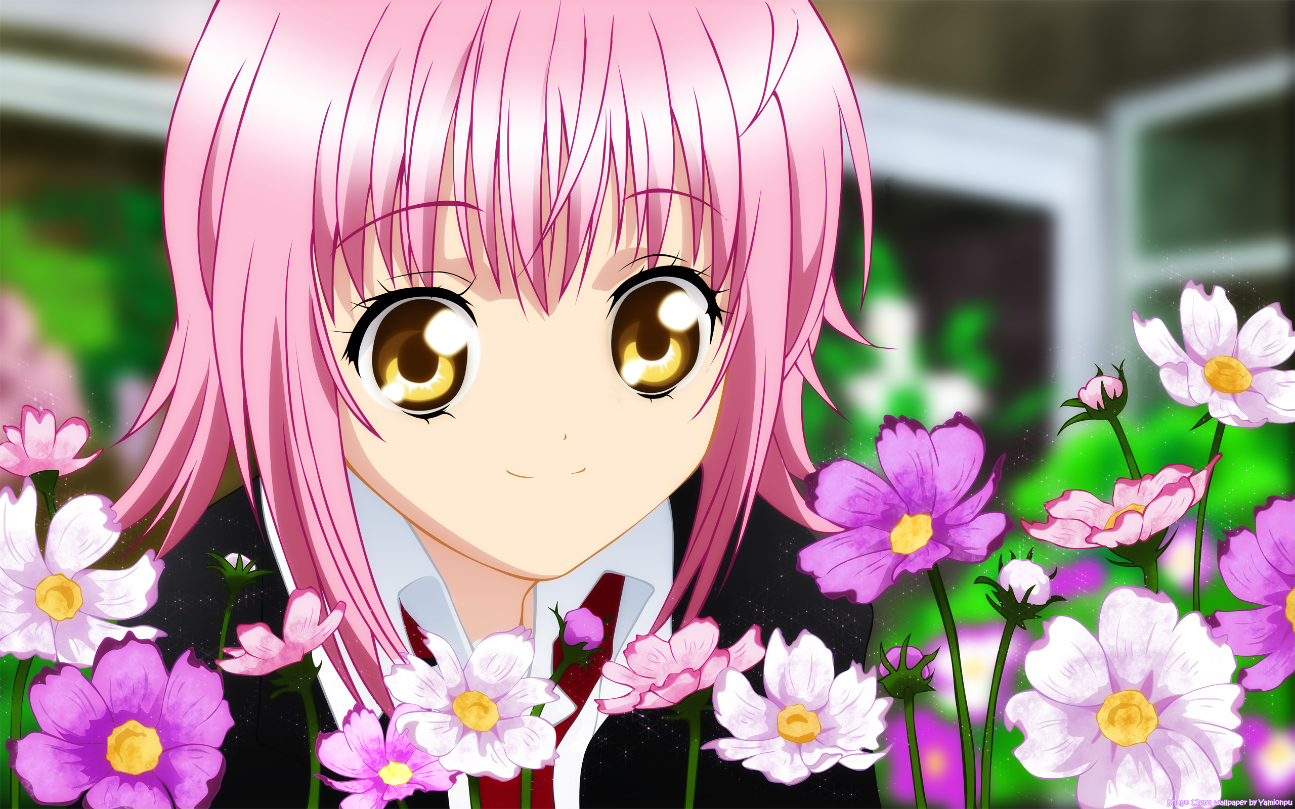 pink hair, Shugo Chara!, golden eyes, Hinamori Amu, anime girls - desktop wallpaper