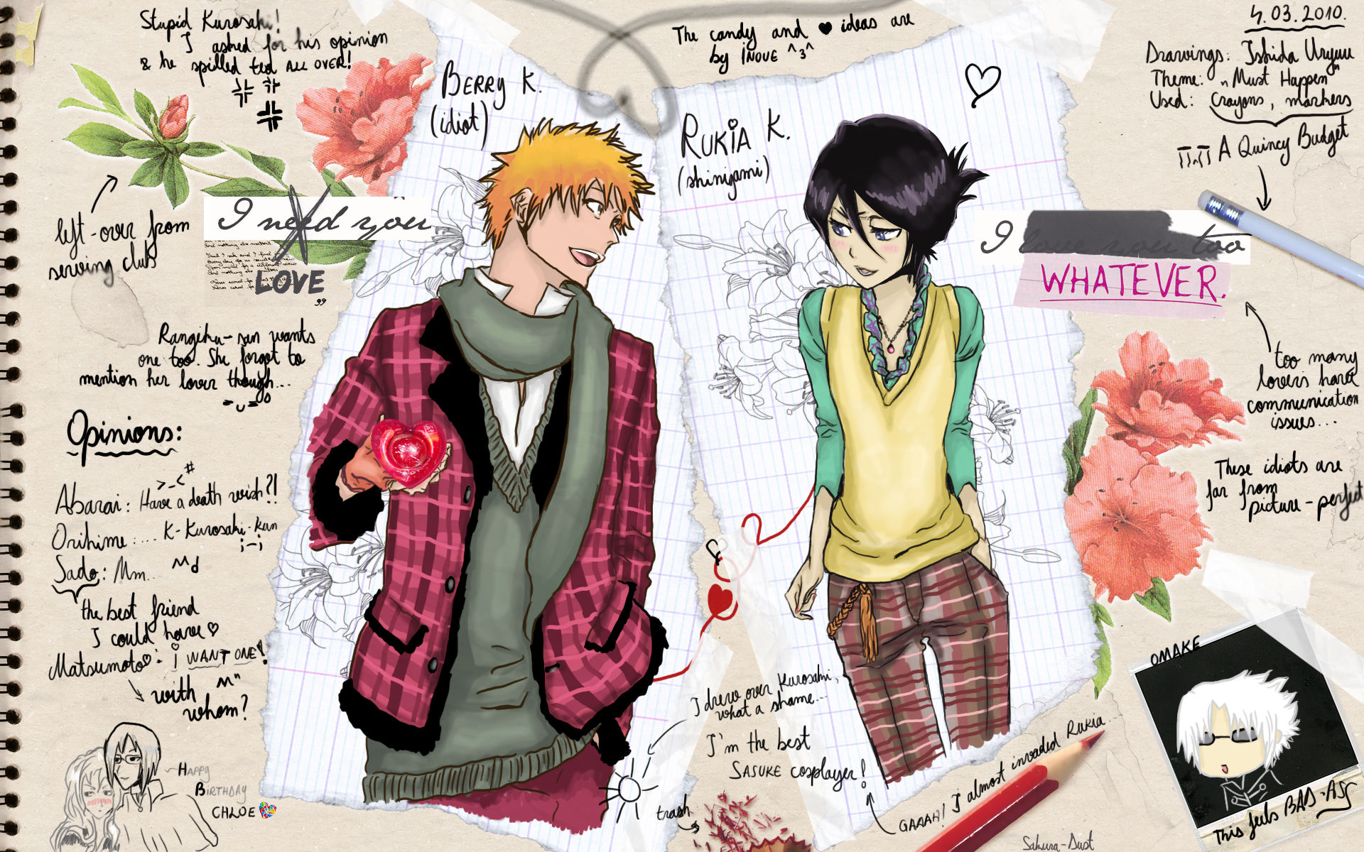 Bleach, Kurosaki Ichigo, Kuchiki Rukia, anime - desktop wallpaper