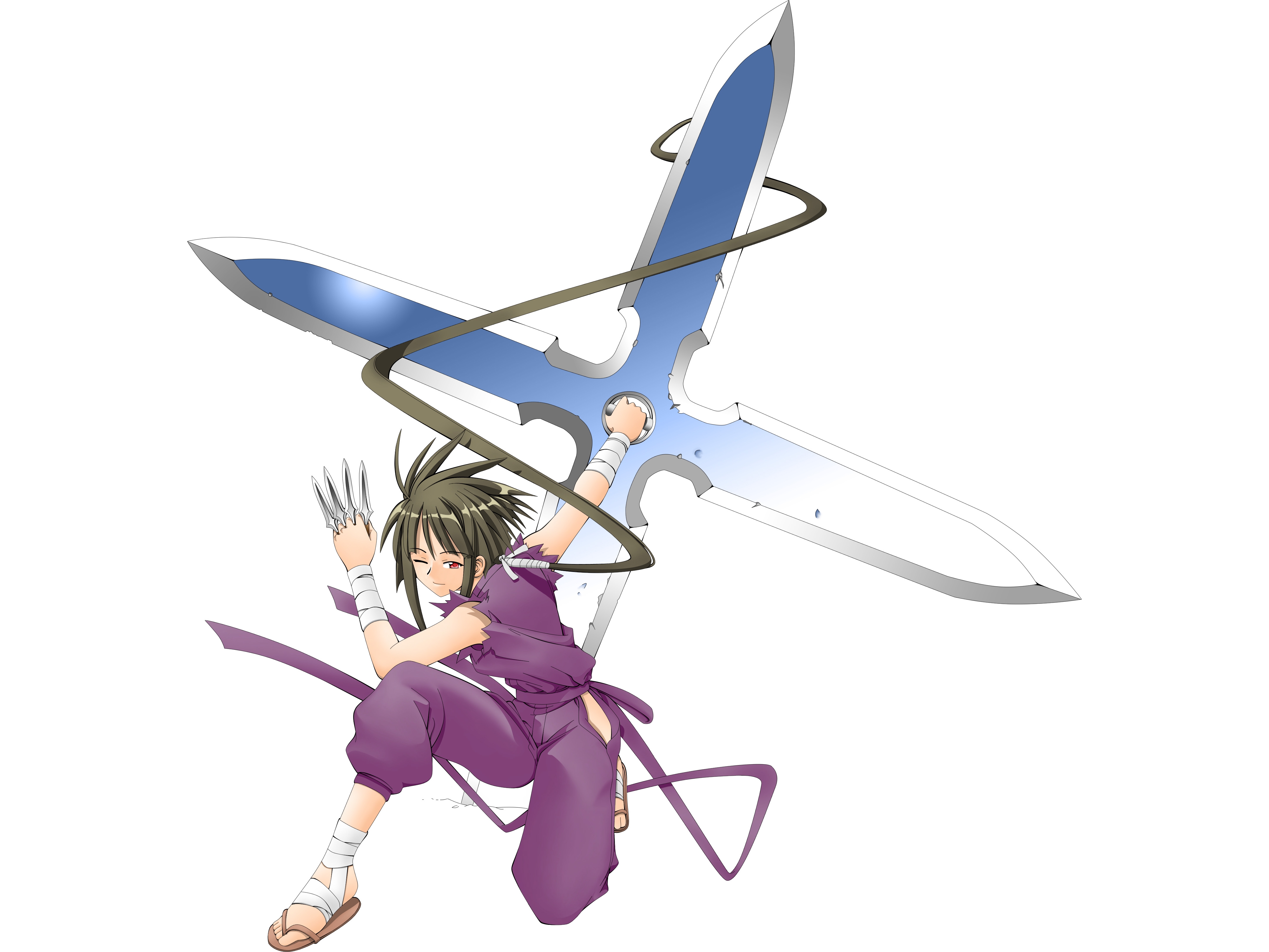 Mahou Sensei Negima, manga, simple background, Nagase Kaede - desktop wallpaper
