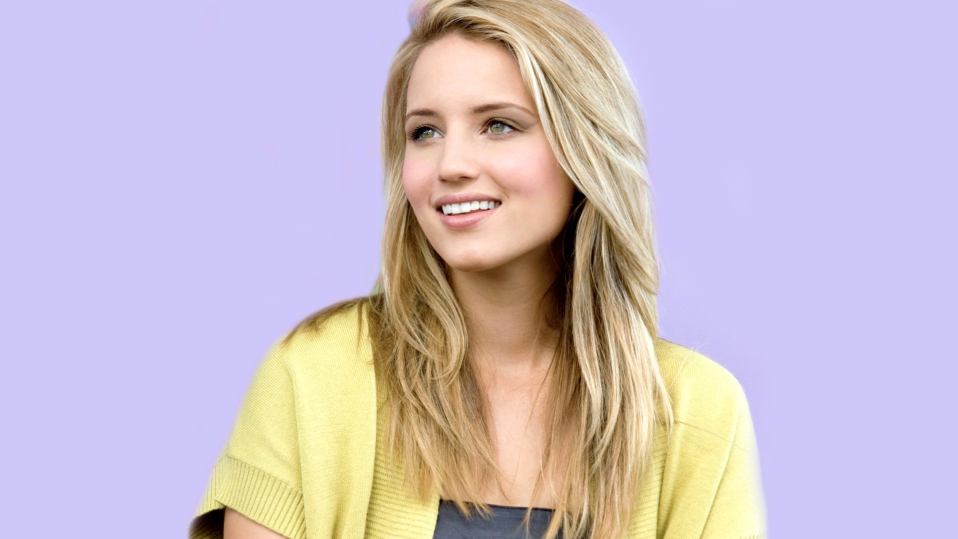 blondes, women, actress, celebrity, Glee, green eyes, Dianna Agron - desktop wallpaper
