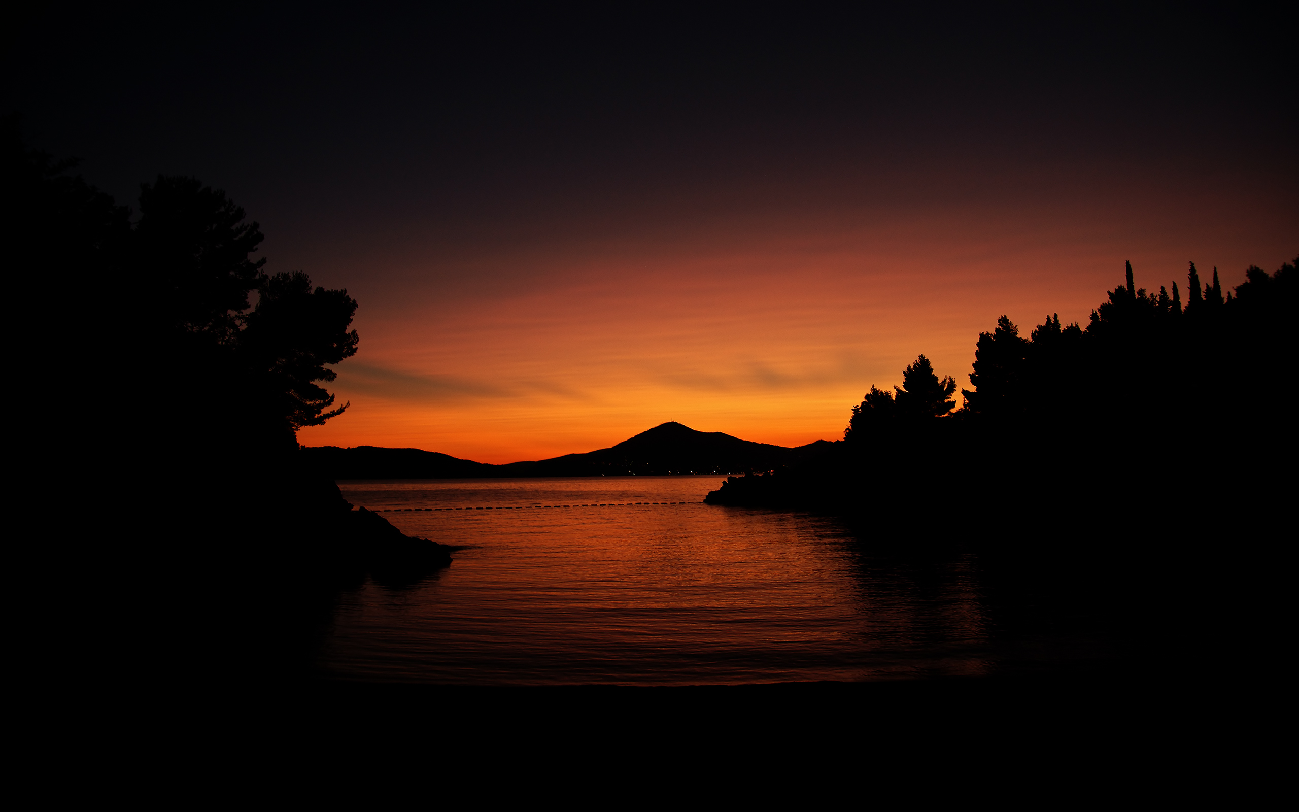 sunset, mountains, landscapes, night - desktop wallpaper