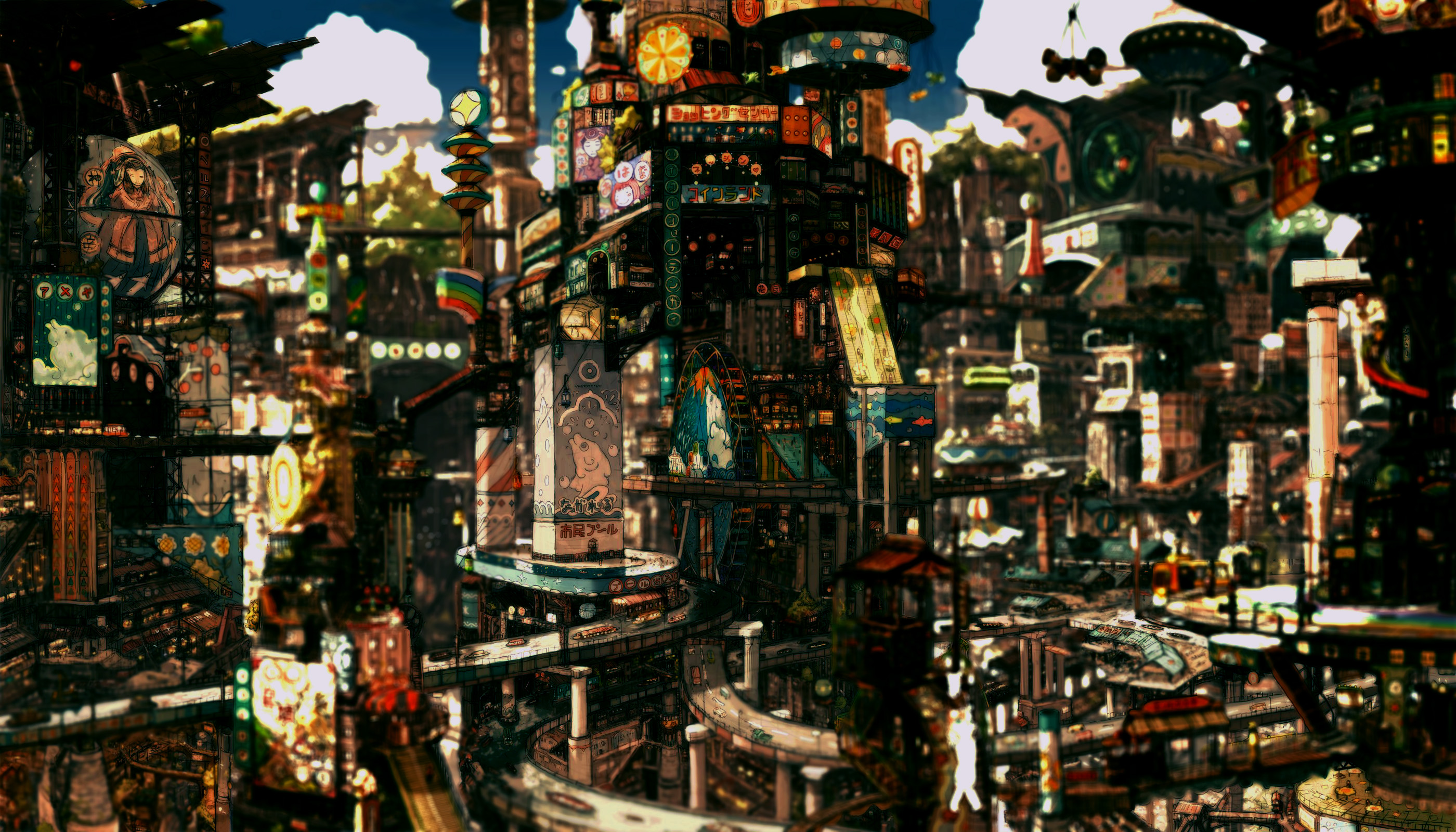 cityscapes, cars, imperial boy, roads, artwork, cities - desktop wallpaper