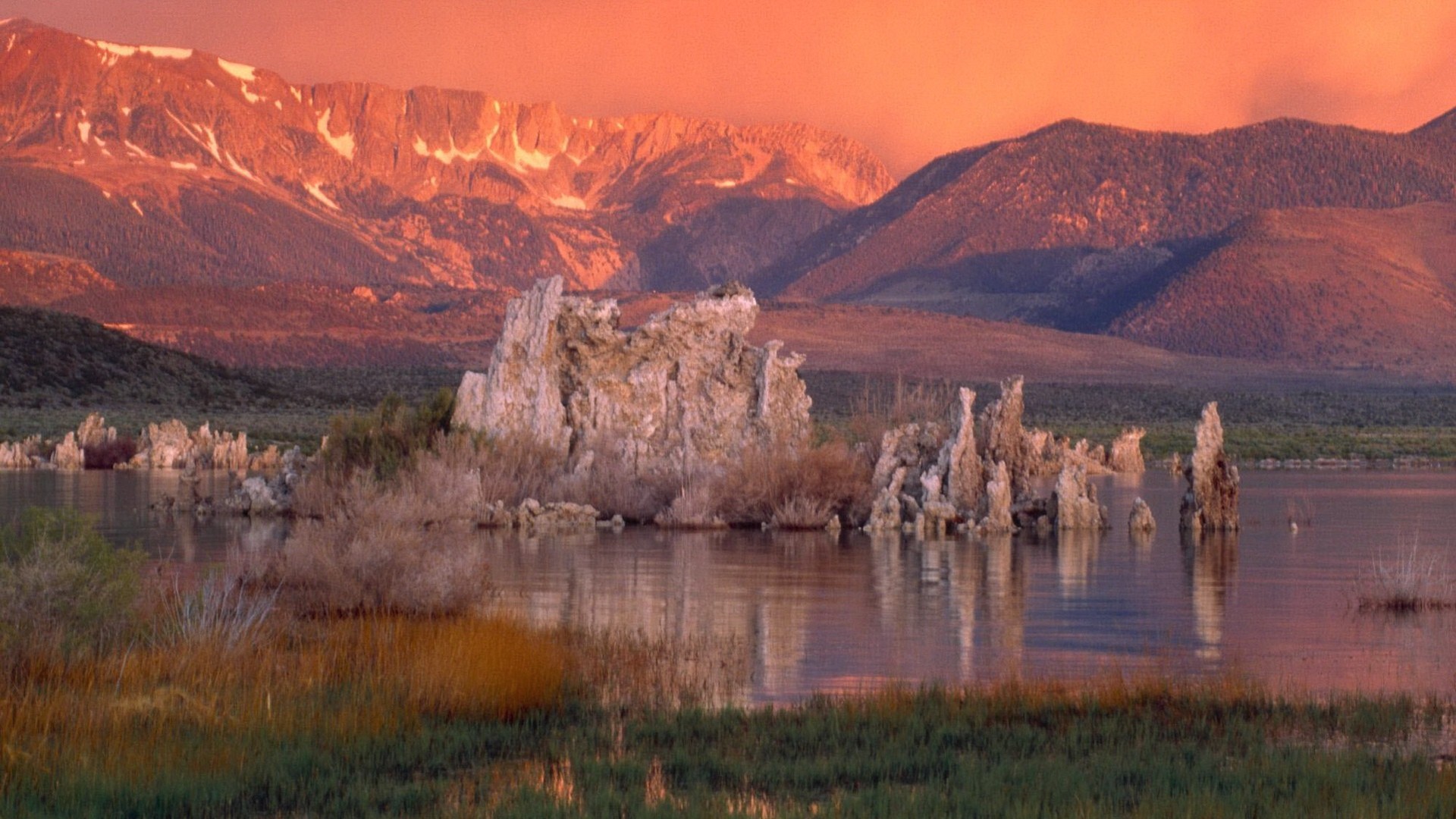 mountains, landscapes, nature, California, rock formations, Mono Lake - desktop wallpaper