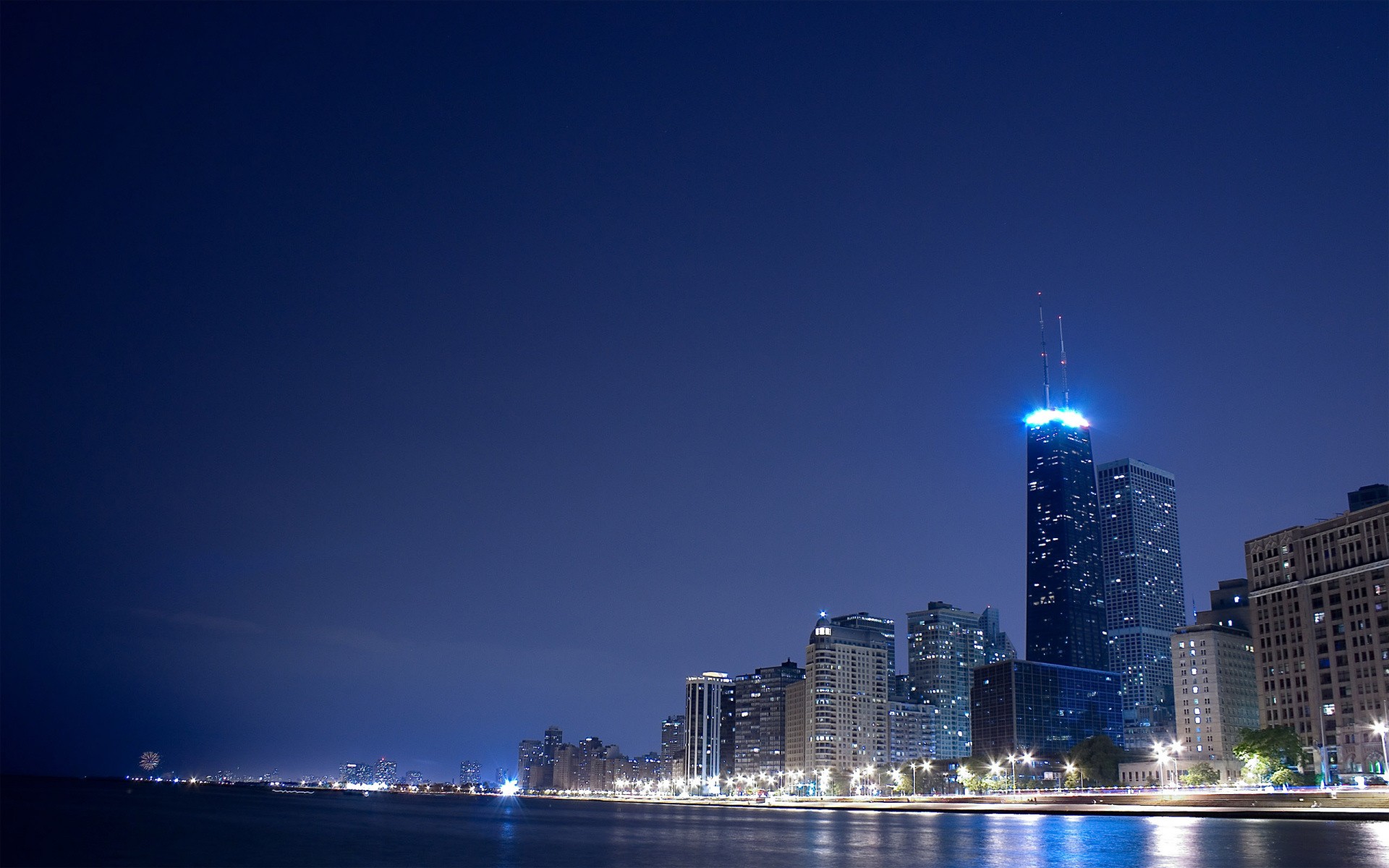 skylines, Chicago, night - desktop wallpaper