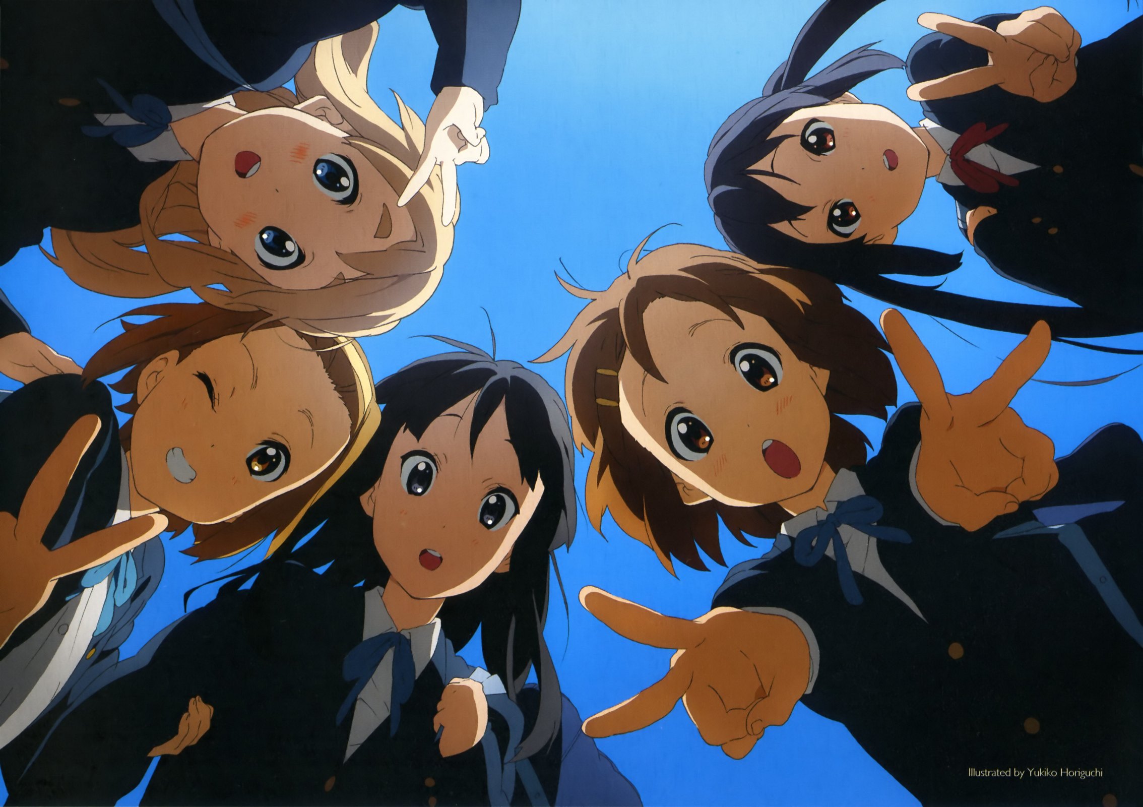 K-ON!, school uniforms, Hirasawa Yui, Akiyama Mio, Tainaka Ritsu, Kotobuki Tsumugi, Nakano Azusa, anime - desktop wallpaper