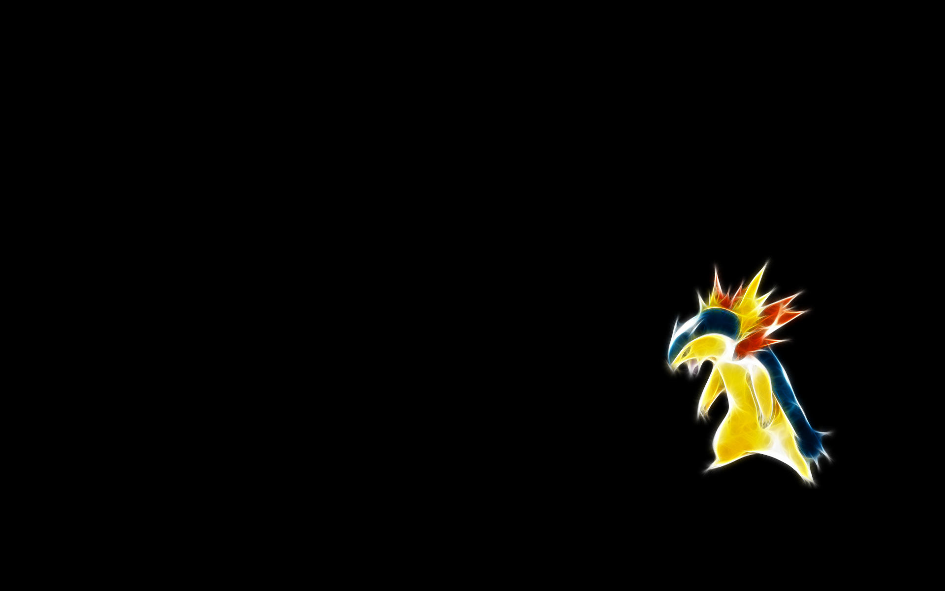 Pokemon, simple background, Typhlosion - desktop wallpaper
