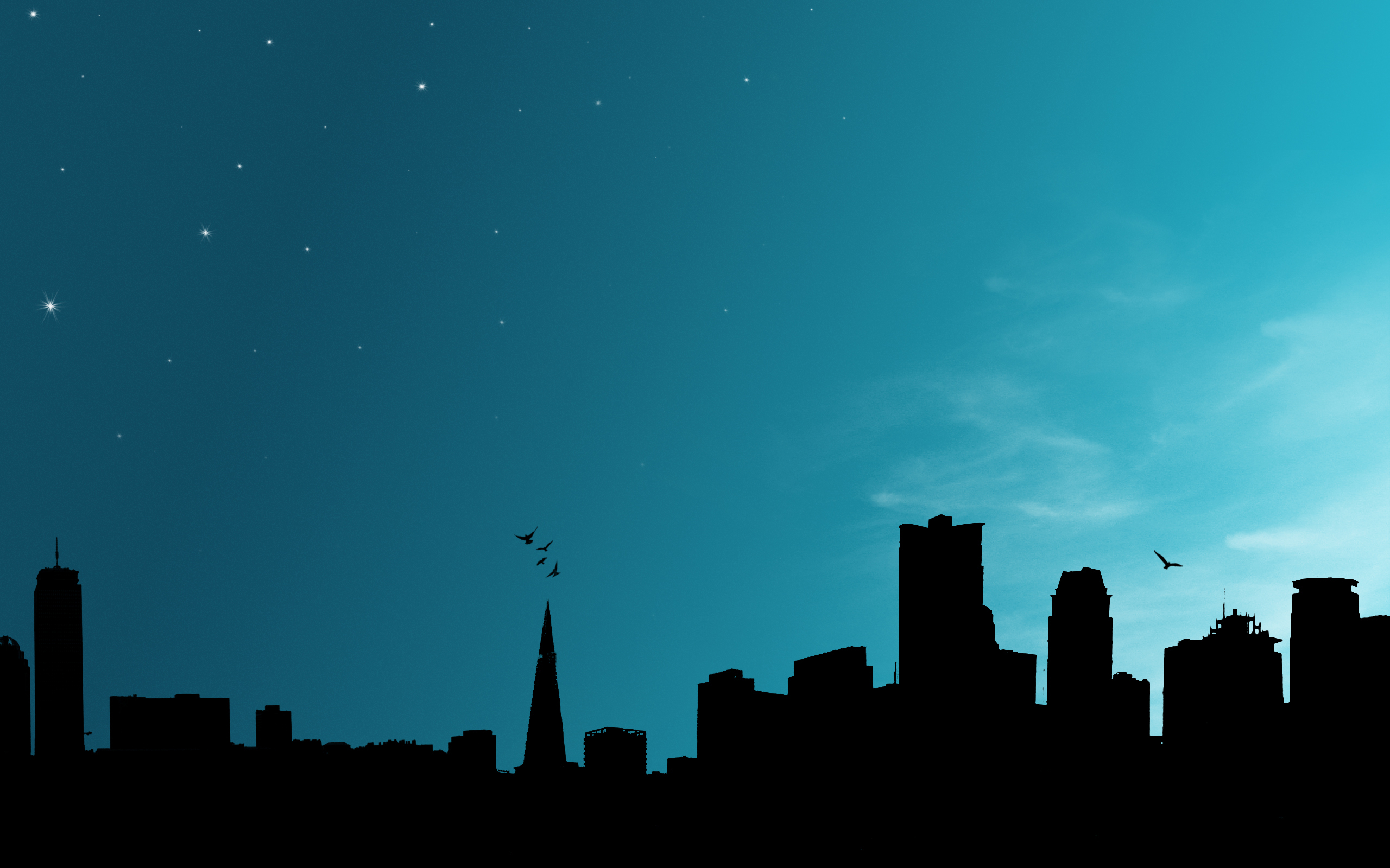 silhouettes, city skyline, skyscapes - desktop wallpaper