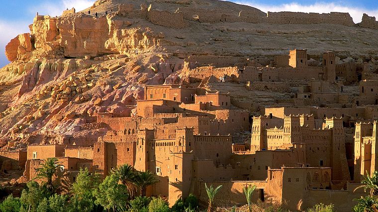 landscapes, ruins, old, architecture, rocks, buildings, Morocco - desktop wallpaper