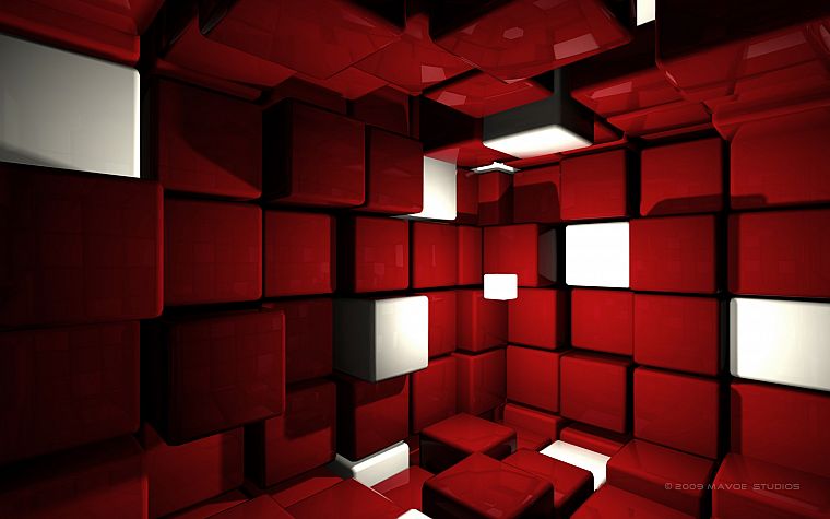 blocks, 3D - desktop wallpaper