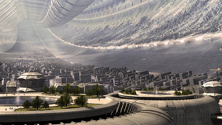 cityscapes, futuristic, space station - desktop wallpaper