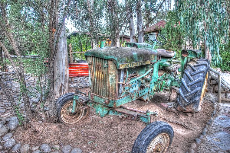 tractors, HDR photography - desktop wallpaper