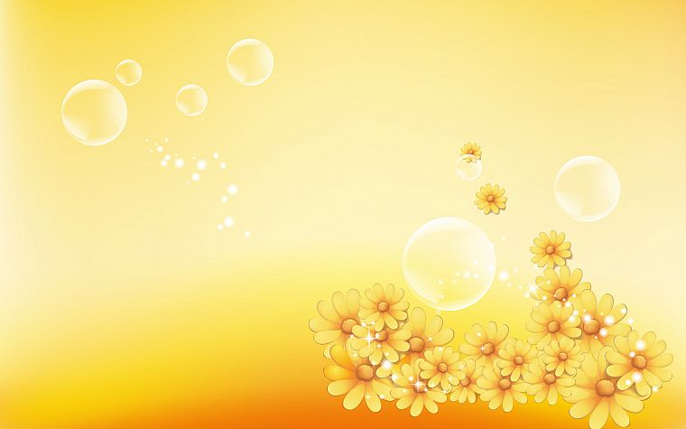 abstract, nature, flowers, yellow - desktop wallpaper