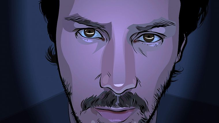 Keanu Reeves, A Scanner Darkly - desktop wallpaper
