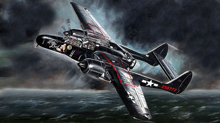 aircraft, military, World War II, P-61 Black Widow - desktop wallpaper