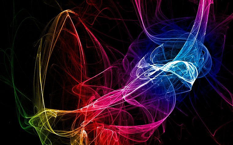 abstract, smoke, spectrum, black background, color spectrum - desktop wallpaper