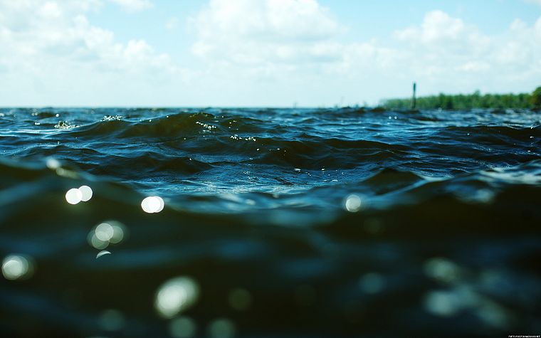 water, blue, clouds, seaside, underwater - desktop wallpaper