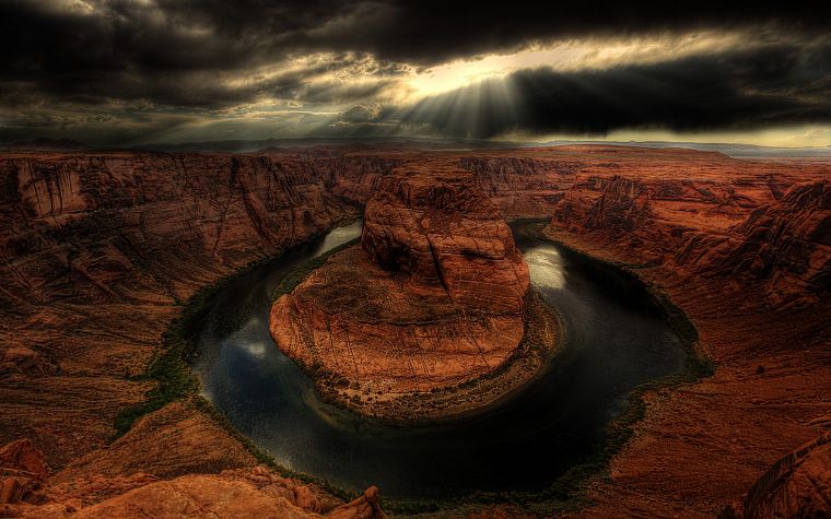 landscapes, nature, horseshoe bend, HDR photography - desktop wallpaper
