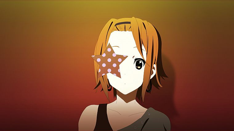 K-ON!, Tainaka Ritsu, anime, simple background - desktop wallpaper