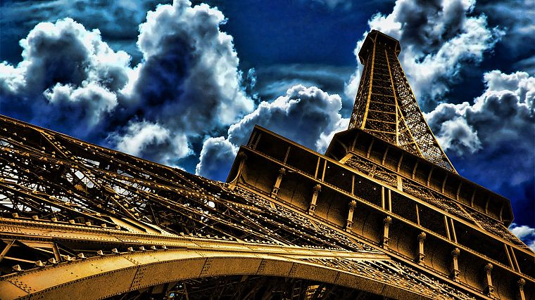 Eiffel Tower, Paris, HDR photography - desktop wallpaper