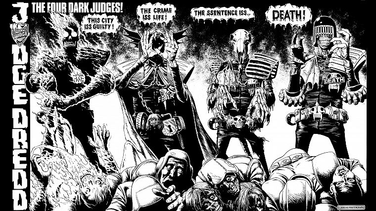 Judge Dredd, comics - desktop wallpaper