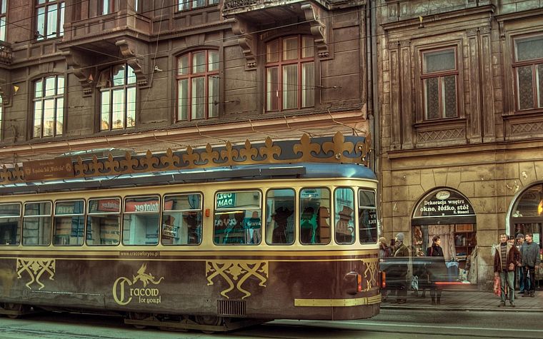 tram, streetcars, Cracow, cities - desktop wallpaper
