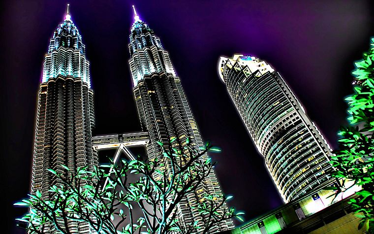 cityscapes, architecture, skyscrapers, Malaysia, HDR photography, Petronas Towers - desktop wallpaper