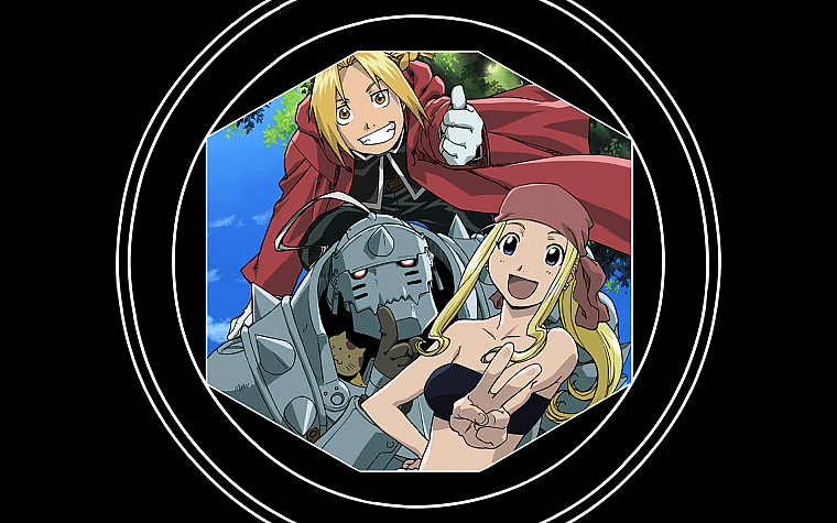 Fullmetal Alchemist, Elric Alphonse, Elric Edward, Rockbell Winry - desktop wallpaper