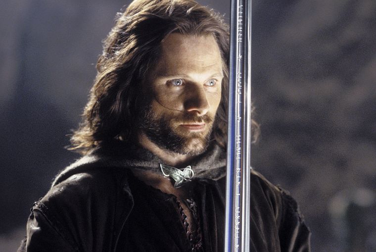 The Lord of the Rings, Aragorn, Viggo Mortensen, swords, The Return of the King - desktop wallpaper