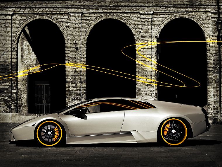 cars, Lamborghini Murcielago, photo manipulation - desktop wallpaper