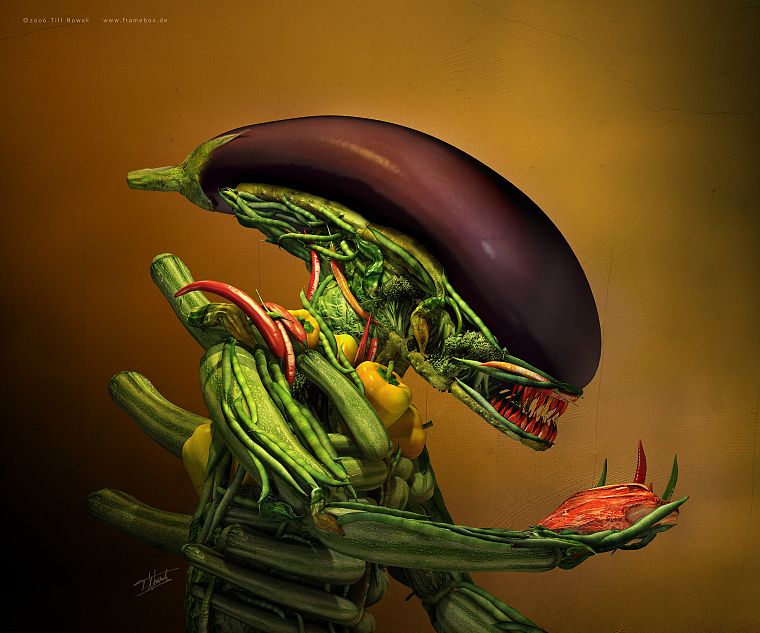 vegetables, Alien - desktop wallpaper