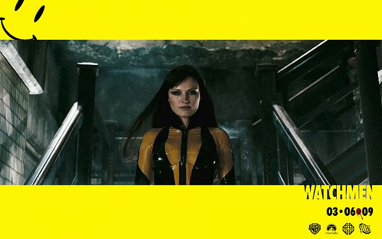 Watchmen, yellow, Silk Spectre, Malin Akerman - desktop wallpaper