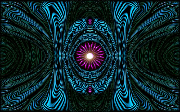 abstract, blue, pink, fractals, symmetry, Kaleidoscope - desktop wallpaper