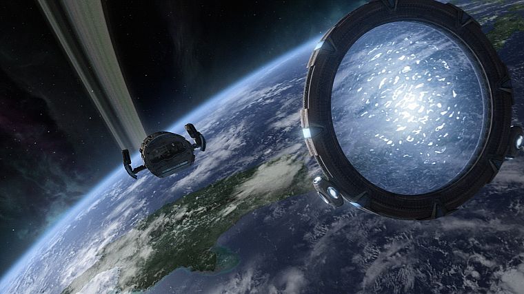 outer space, Earth, Stargate - desktop wallpaper