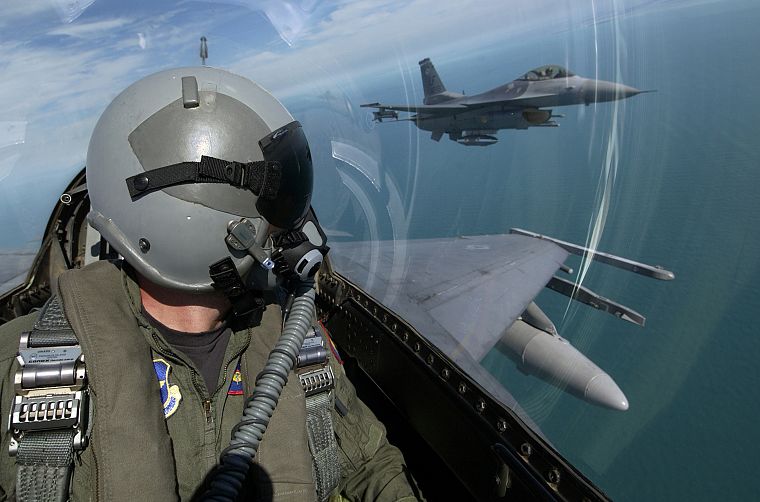aircraft, military, Pilot, F-16 Fighting Falcon - desktop wallpaper
